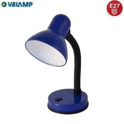 CHARLESTON: Lampe de bureau avec culot E27, bleu