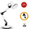 CHARLESTON XL : Lampe de bureau "Architecte", blanc, douille E27