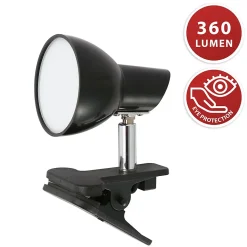 CHARLY: spot 24 LED avec clip, noir, 360Lm 5W