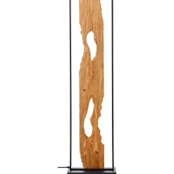 CHAUMONT Lampadaire LED noir/bois LED intégrée 20W - 2300lm / 3000K - aluminium/métal/bois - ampoule incluse