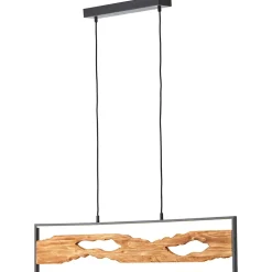 CHAUMONT Suspension noir/bois, aluminium/métal/bois LED intégrée 20W ampoule incluse