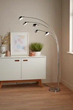 Éclairage au sol LED intégrée variable Coolah 2600lm 3 8W IP20 GoodHome argent