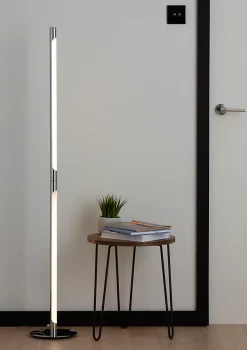 Éclairage au sol LED intégréevariable Eucrite1900lm 26W IP20 GoodHome argent