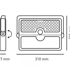 Éclairage Solaire LED 10W avec Détecteur Projecteur Extérieur Intelligent et Autonome