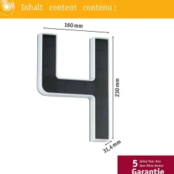 Éclairage Solaire Paulmann pour Numéro de Maison en Noir et Blanc Chaud - 0,20 W