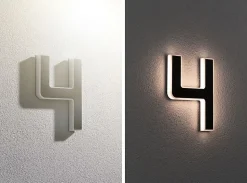 Éclairage Solaire Paulmann pour Numéro de Maison en Noir et Blanc Chaud - 0,20 W