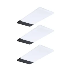 Éclairage sous-meubles LED Bredo Détecteur de proximité Kit de 3 3x2,5W 80x190mm 3x180lm 230/12V Noir