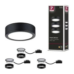 Éclairage sous-meubles LED Pukk 3x3,5W 65mm 3x210lm 230V rond Noir