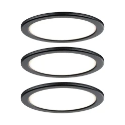 Éclairage sous-meubles LED Pukk 3x3,5W 65mm 3x210lm 230V rond Noir