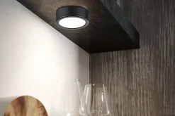 Éclairage sous-meubles LED Pukk 3x3,5W 65mm 3x210lm 230V rond Noir