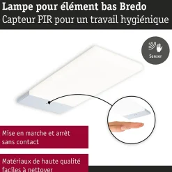 Éclairage sous-meubles LED Bredo Détecteur de proximité Kit de 3 3x2,5W 80x190mm 3x180lm 230/12V Argent
