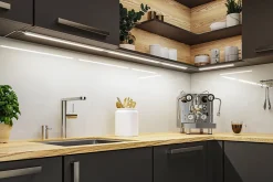 Éclairage sous-meubles LED Inline Kit d'extension Tunable White 2x4W 350x26mm 2x350lm 24V Blanc dépoli