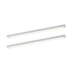 Éclairage sous-meubles LED Inline Kit d'extension 3000K gradable 2x4W 350x26mm 2x350lm 24V Chrome mat