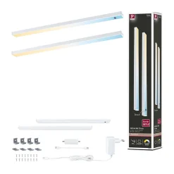 Éclairage sous-meubles LED Inline Kit de démarrage Tunable White 2x4W 350x26mm 2x350lm 230/24V Blanc dépoli