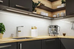 Éclairage sous-meubles LED Inline Kit de démarrage Tunable White 2x4W 350x26mm 2x350lm 230/24V Chrome mat