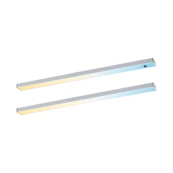 Éclairage sous-meubles LED Inline Kit de démarrage Tunable White 2x4W 350x26mm 2x350lm 230/24V Chrome mat