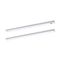 Éclairage sous-meubles LED Inline Kit de démarrage 3000K gradable 2x4W 350x26mm 2x350lm 230/24V Chrome mat