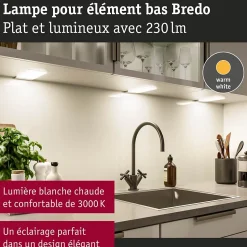 Éclairage sous-meubles LED Bredo Détecteur de proximité Kit de 3 3x2,5W 80x190mm 3x180lm 230/12V Argent