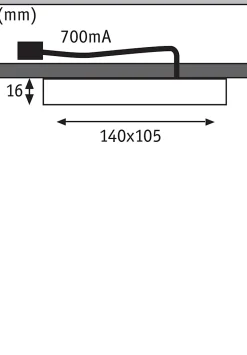 Éclairage sous-meubles LED Vane 2x8W 105x140mm 2x430lm 230/12V carré Blanc dépoli