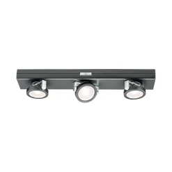 Éclairage sous-meubles LED Pile Rotate interrupteur inclus 310x60mm 3x18lm 3000K gradable Anthracite Chrome mat