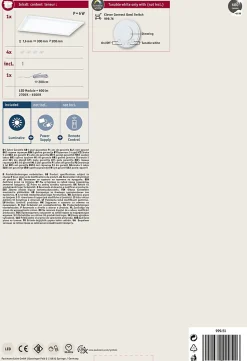 Clever Connect Panneau LED Flad Tunable White 6W Blanc dépoli