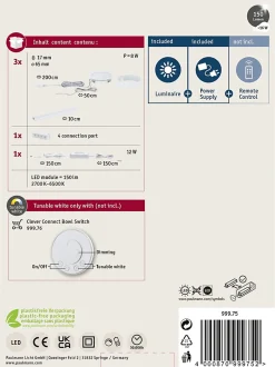 Clever Connect Spot LED Disc Tunable White 3x2,1W 12VA Blanc dépoli