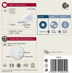 Clever Connect Spot LED Trigo Tunable White 2,1W Blanc dépoli