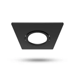Collerette Carrée Inclinable Noir Pour Spot éCLAT II 82x82mm