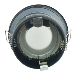 Collerette support d'encastrement GU10 / MR16 Etanche IP65 INOX, pour Salle de Bain, douille incl