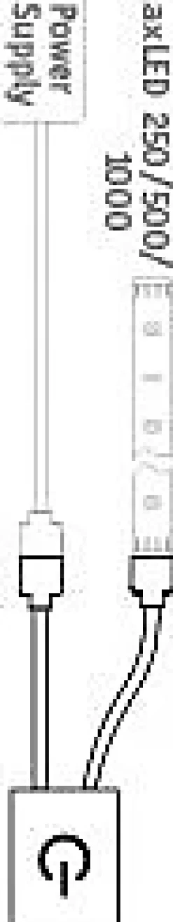 Commutateur tactile MaxLED IP20 144W gris H.8,5 x P.3 cm