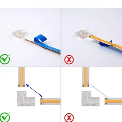 Connecteur Angle pour Ruban LED COB 10mm - SILAMP