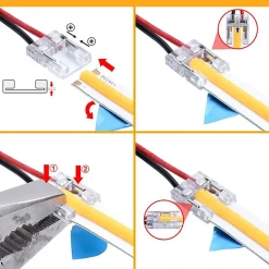 Connecteur avec Fil pour Ruban LED COB 10mm - SILAMP