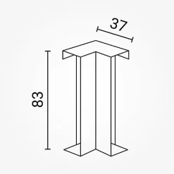 Connecteur d'Angle pour Profilé Aluminium Plinthe Couleur Argenté - SILAMP