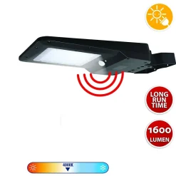 CRUISER : lampadaire à charge solaire 15W (1600lm) avec détecteur de mouvement