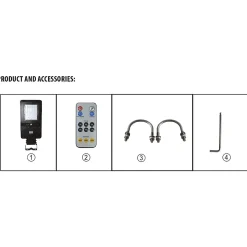 CRUISER XL : réverbère solaire 40W (6000lm) avec détecteur de mouvement et télécommande