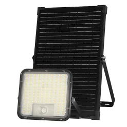 CUBE XL: Projecteur LED solaire de 9600 lumens. Avec PIR et panneau déporté