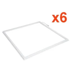 Dalle LED Cadre Lumineux 60x60 Slim 36W BLANC (Pack de 6) - Blanc Froid 6000K - 8000K - SILAMP