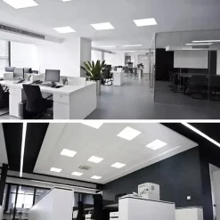 Dalle LED 40W Carré Chrome Mat