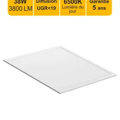 Dalle LED 38W 60x60 UGR19 3800lm 6500K - garantie 5 ans