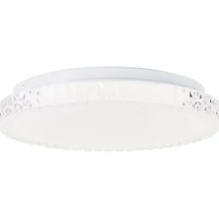 DASIE Plafonnier blanc LED intégrée 12W plastique/métal ampoule incluse