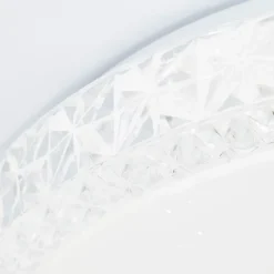 DASIE Plafonnier blanc LED intégrée 12W plastique/métal ampoule incluse