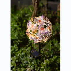 Décoration lumineuse solaire Métal : Nuée de Papillons