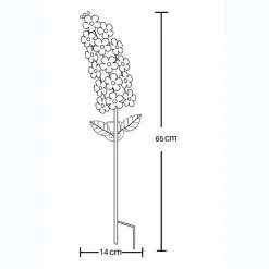 Décoration lumineuse solaire Métal : Violette