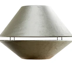 Double Abat-jour en Velours Vert avec Intérieur Or