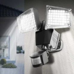 Double projecteur LED mural avec détecteur de mouvements