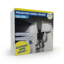 Double projecteur LED mural avec détecteur de mouvements