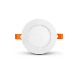 Downlight LED Slimy - Rond 120mm - 6W - Blanc chaud 3000K - Alu/PC