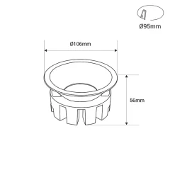 Downlight LED 15W, température de couleur réglable, rond, utilise une puce Osram et un pilote KGP, Blanc