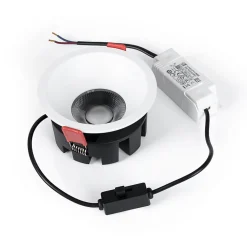 Downlight LED 15W, température de couleur réglable, rond, utilise une puce Osram et un pilote KGP, Blanc