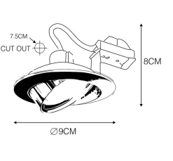 Downlight moderne noir inclinable - Cisco